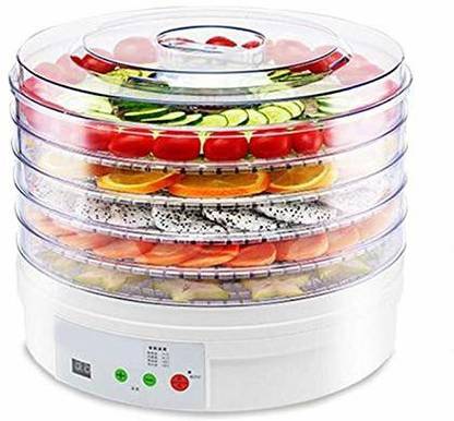 Dreamshop Thermostat for Food Fruit Dehydrator Machine 5 Stackable Tray Plastic Steamer