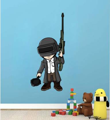 Divine studio 104 cm PLAYER UNKNOWN BATTLEGROUNDS PUBG gun cartoon Self Adhesive Sticker