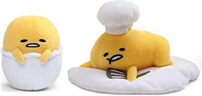 GUND Gudetama Foodie Plush Bundle of 2 Eggshell and Chefs Hat  - 9.4 cm