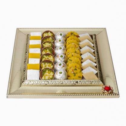 Bikanervala Kaju Kesar Mithai Platter (750 grams) Festive Gift Box