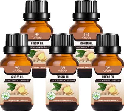 Vihado Best Ginger Essential Oil  (15 ml) (Pack of 5)