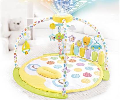 Smartcraft Baby Play Gym mat with Projector and Piano Music, Cotton Crawling Activity Gym Play mat