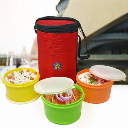 Flipkart SmartBuy Jumbo Lunch Box with 3 Big Containers 3 Containers Lunch Box