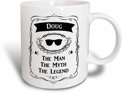3dRose Doug - The Man The Myth The Legend - personal name personalized Ceramic Coffee Mug