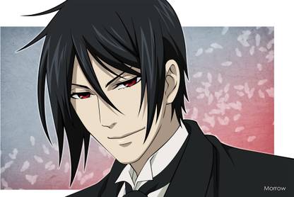 Athah Anime Black Butler Fan Art Vector Kuroshitsuji Sebastian Michaelis Demon 13*19 inches Wall Poster Matte Finish Paper Print