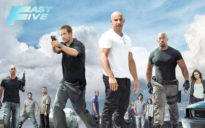 Movie Fast Five Fast & Furious Sung Kang Han Fast & Furious Vince Matt Schulze Gal Gadot Gisele Harabo Ludacris Tej Jordana Brewster Roman Pearce Tyrese Gibson Mia Toretto Paul Walker Brian O'Conner Dominic Toretto Luke Hobbs Dwayne Johnson Vin Diesel HD Wallpaper Background Paper Print