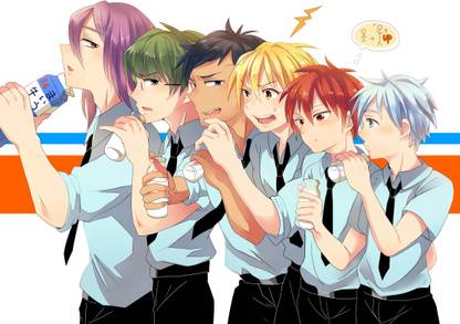 Athah Anime Kuroko's Basketball Atsushi Murasakibara Shintarō Midorima Daiki Aomine Ryōta Kise Seijūrō Akashi Tetsuya Kuroko 13*19 inches Wall Poster Matte Finish Paper Print