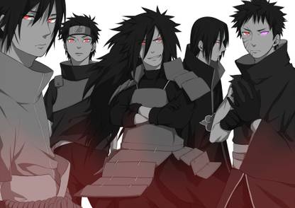 Athah Anime Naruto Itachi Uchiha Madara Uchiha Obito Uchiha Shisui Uchiha Sasuke Uchiha 13*19 inches Wall Poster Matte Finish Paper Print