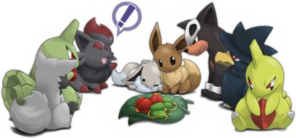 Athah Anime Pokémon Shiny Pokémon Larvitar Murkrow Houndour Poochyena Zorua Eevee 13*19 inches Wall Poster Matte Finish Paper Print
