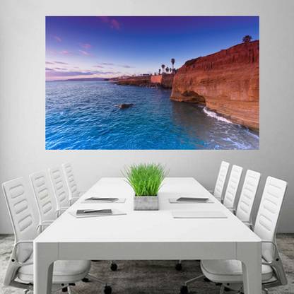 Coastal Cliff Wallpaper Poster No Framed Large Painting On Canvas Wall 3D Poster