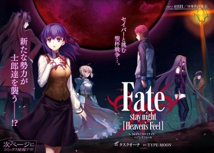 Athah Anime Fate/stay Night Movie: Heaven's Feel Fate Series Sakura Matou Saber Rin Tohsaka Shirou Emiya Kirei Kotomine Rider Fate/stay night: Heaven's Feel 13*19 inches Wall Poster Matte Finish Paper Print