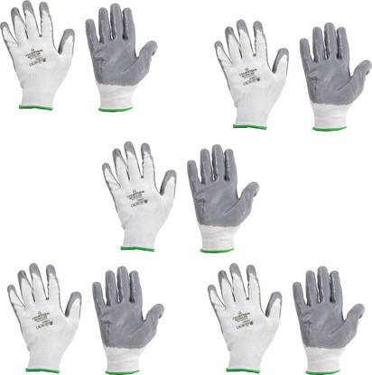 AdroitZ SUPERIOR QUALITY ANTI CUT SAFETY HAND GLOVE-19 Nylon, Synthetic, Latex  Safety Gloves
