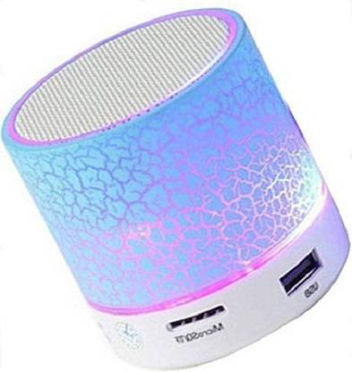 MOBOMART S-10 Wireless LED Bluetooth Speakers with Built-in Microphone, SD Card, 3 W Bluetooth Speaker