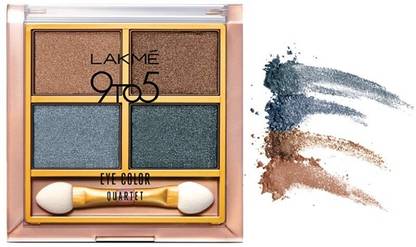 Lakmé 9 to 5 Eye Color Quartet Eye Shadow, Smokey Glam, 7 g 7 g