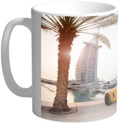 Arkist mercedes benz sls amg in dubai wallpaper Ceramic Coffee Mug