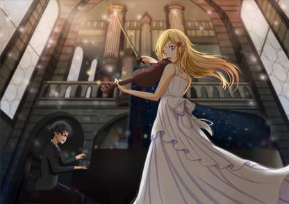 Athah Anime Your Lie in April Kousei Arima Kaori Miyazono 13*19 inches Wall Poster Matte Finish Paper Print