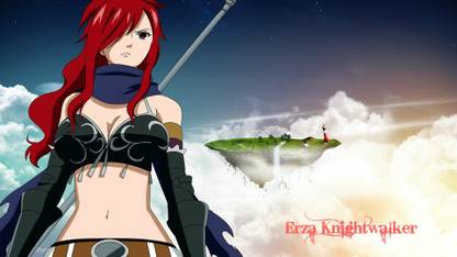 Athah Anime Fairy Tail Red Hair Erza Knightwalker 13*19 inches Wall Poster Matte Finish Paper Print