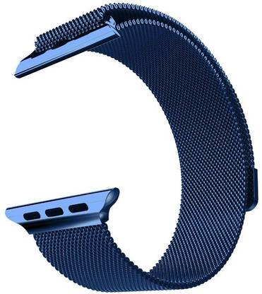 TINGTONG Stainless Steel 38mm/40mm/41mm Milanese Band with Magnetic Closure Porcelain Blue Chain Smart Watch Strap