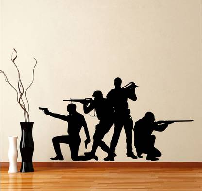 Divine studio 50 cm PLAYER UNKNOWN BATTLEGROUNDS PUBG gun cartoon Self Adhesive Sticker