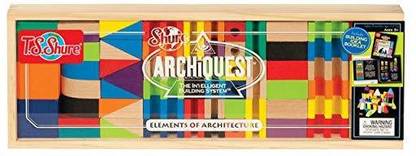 T.S. Shure ArchiQuest Architectural Elements Building Blocks in a Wooden Box