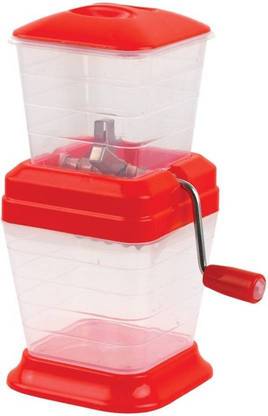 KITCHEN HUB Red And Transparent Tearless Onion Cutter Red And Transparent Tearless Onion Cutter Vegetable Chopper