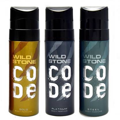 Wild Stone CODE PLATINUM DEODORANT 120 ML+ CODE STEEL DEODORANT 120 ML+CODE GOLD DEODORANT 120 ML Deodorant Spray  -  For Men