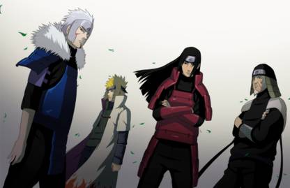 Athah Anime Naruto Minato Namikaze Hiruzen Sarutobi Tobirama Senju Hashirama Senju 13*19 inches Wall Poster Matte Finish Paper Print