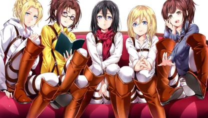 Athah Anime Attack On Titan Hange Zoë Sasha Blouse Historia Reiss Annie Leonhart Mikasa Ackerman 13*19 inches Wall Poster Matte Finish Paper Print
