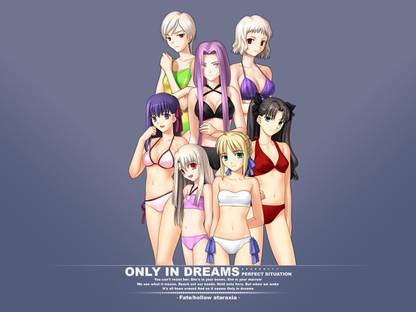 Athah Anime Fate/stay Night Fate Series Rider Saber Rin Tohsaka Sakura Matou Illyasviel Von Einzbern 13*19 inches Wall Poster Matte Finish Paper Print