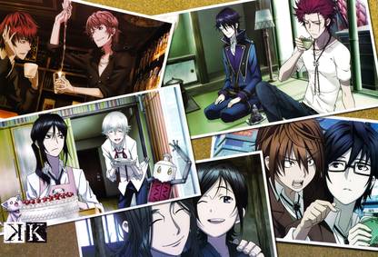 Athah Anime K Project Tatara Totsuka Reisi Munakata Mikoto Suoh Neko Kuroh Yatogami Yashiro Isana 13*19 inches Wall Poster Matte Finish Paper Print