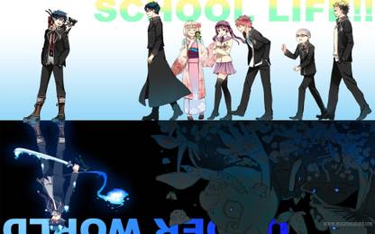 Athah Anime Blue Exorcist Ao No Exorcist Rin Okumura Kurikara Kuro Yukio Okumura Shiemi Moriyama Nee Izumo Kamiki Renzo Shima Konekomaru Miwa Ryuji Suguro School 13*19 inches Wall Poster Matte Finish Paper Print