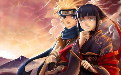 Athah Anime Naruto Love Revelion Naruto Uzumaki Hinata Hyūga 13*19 inches Wall Poster Matte Finish Paper Print