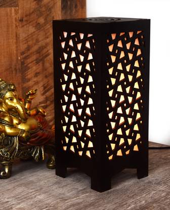 Gojeeva New Wooden Table Lamp With Creative laser cutting Design,Suitable for Bedside,Drawing room,Lobby Etc Table Lamp
