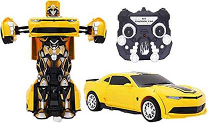 RVM Toys 30 cm Bumblebee Transformer Robot to Car Remote Control Car