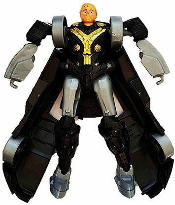 StwoN The Amazing Thor Transforming Robot Toy Convert to A Car for Kids - Black