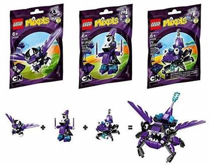LEGO Mixels Series 3 Bundle Set of Wiztastics Mesmo (41524) Magnifo (41525) and Wizwuz (41526)