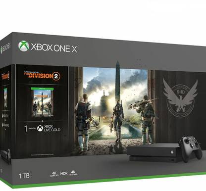 MICROSOFT One X 1TB Console - Tom Clancy's the Division 2 Bundle 1000 GB with Tom Clancy the Division 2