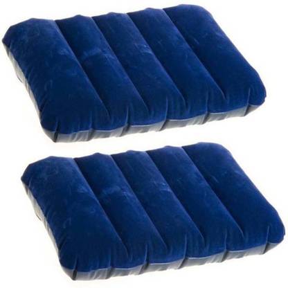 NASH Memory Foam Velvet Finish Plastic Travel Pillow Pack of 2