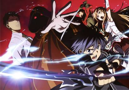 Athah Anime Sword Art Online Klein Asuna Yuuki Kirito Kayaba Akihiko 13*19 inches Wall Poster Matte Finish Paper Print