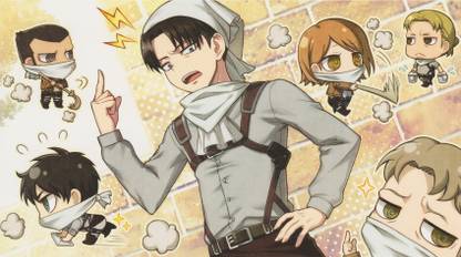 Athah Anime Attack On Titan Petra Ral Levi Ackerman Chibi Gunther Schultz Eren Yeager Erd Gin Auruo Bossard 13*19 inches Wall Poster Matte Finish Paper Print