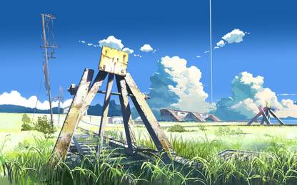 Athah Anime The Place Promised In Our Early Days The Place Promised in Our Early Days Sky Cloud Tree Grass 13*19 inches Wall Poster Matte Finish Paper Print