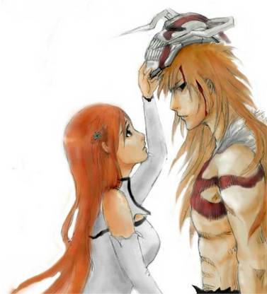 Athah Anime Bleach Orihime Inoue Ichigo Kurosaki 13*19 inches Wall Poster Matte Finish Paper Print