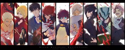 Athah Anime Blood Blockade Battlefront Deldro Brody Dog Hummer K.K. Steven A. Starphase Klaus Von Reinherz Leonardo Watch Zapp Renfro Chain Sumeragi Zed O'Brien Gilbert F. Altstein 13*19 inches Wall Poster Matte Finish Paper Print