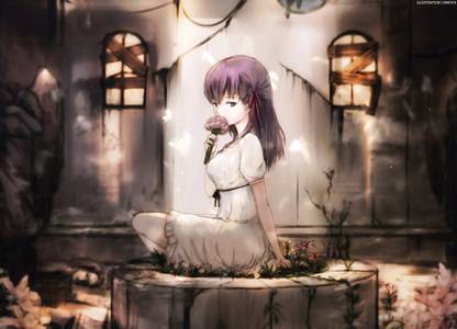 Athah Anime Fate/stay Night Movie: Heaven's Feel Fate Series Sakura Matou 13*19 inches Wall Poster Matte Finish Paper Print
