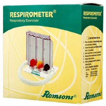 Romsons Spirometer/ Respirometer/ 3-Ball Exerciser/ Lung Exerciser 3-Ball Respiratory Exerciser