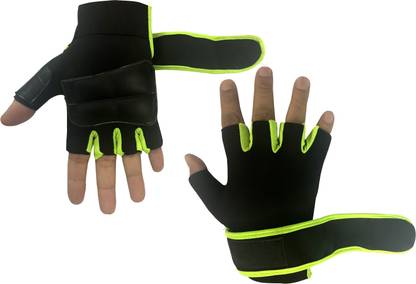 JMO27Deals Lycra Weight Lifting Palm Support Gym & Fitness Gloves