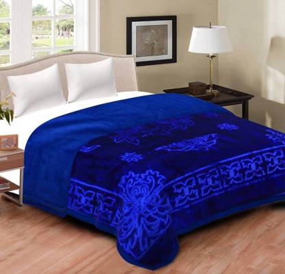 SPK Floral Double Mink Blanket for  Heavy Winter