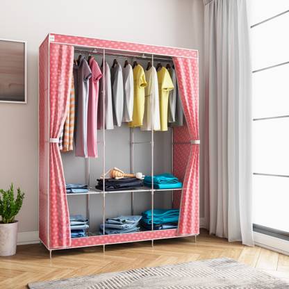 Flipkart Perfect Homes Studio 3-Door 6-Shelf PP Collapsible Wardrobe