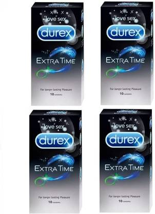 ड्यूरेक्स Extra Time Condoms (For Longer Lasting Pleasure) (Love Sex) (40S) कंडोम