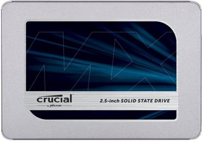 Crucial CT 250 GB Laptop, Desktop Silver SATA Internal Solid State Drive (SSD) (2.5 inches 7mm Internal (CT250MX500SSD1))